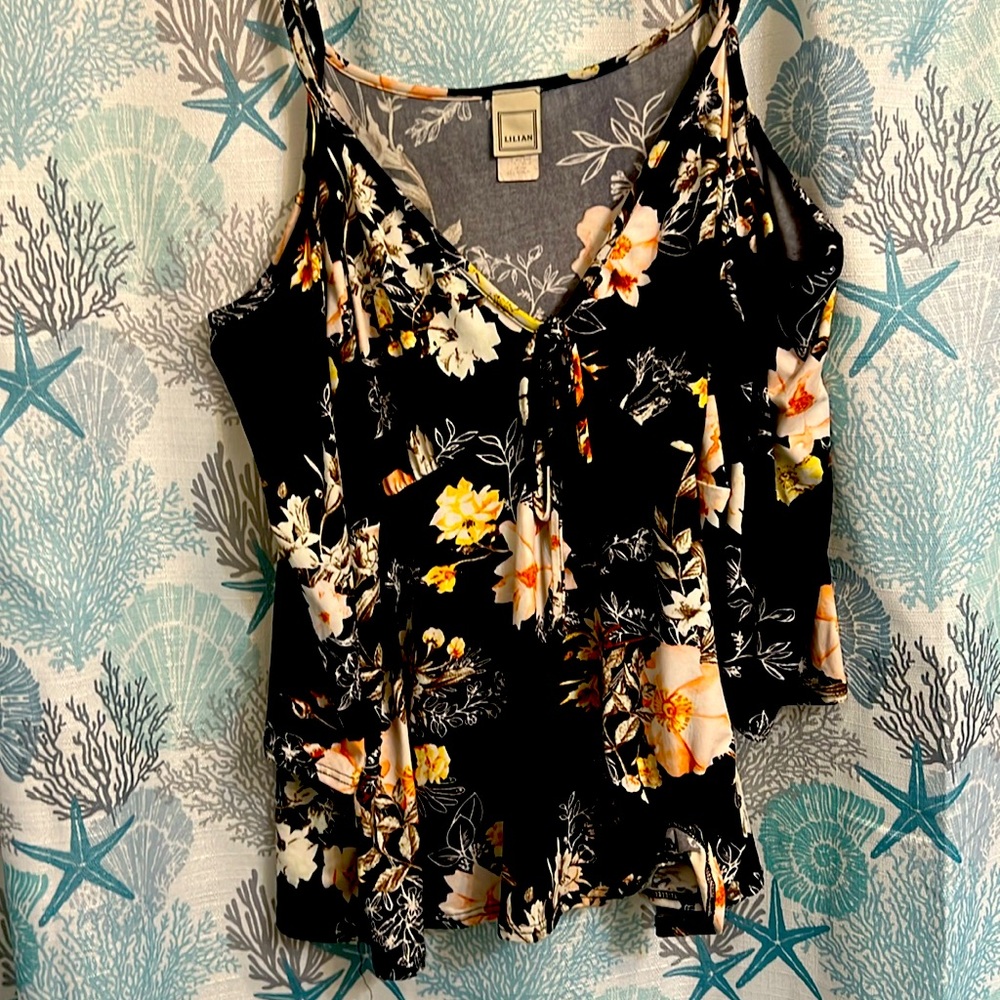 Blue top with long sleeve off the shoulders size extra large.